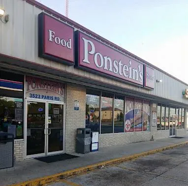 Ponstein's Food Store family and storefront in Chalmette, LA