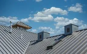 Corrugated metal roofing panes 
