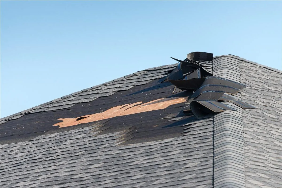 win damage shingle , wind damage roof , roof damage