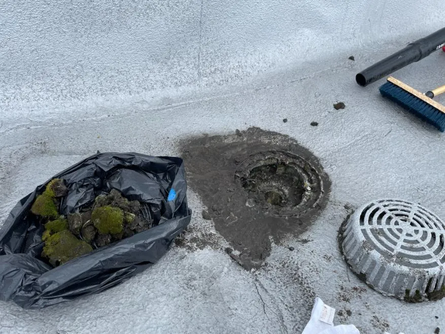 Roof and drain cleaning 