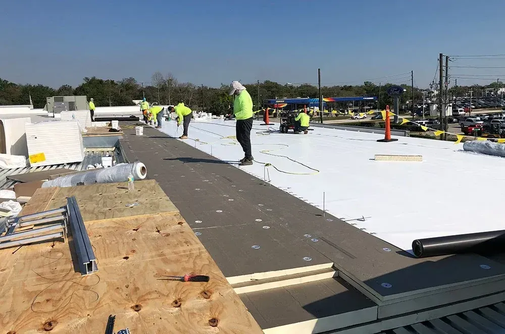 Commercial roof replacement 