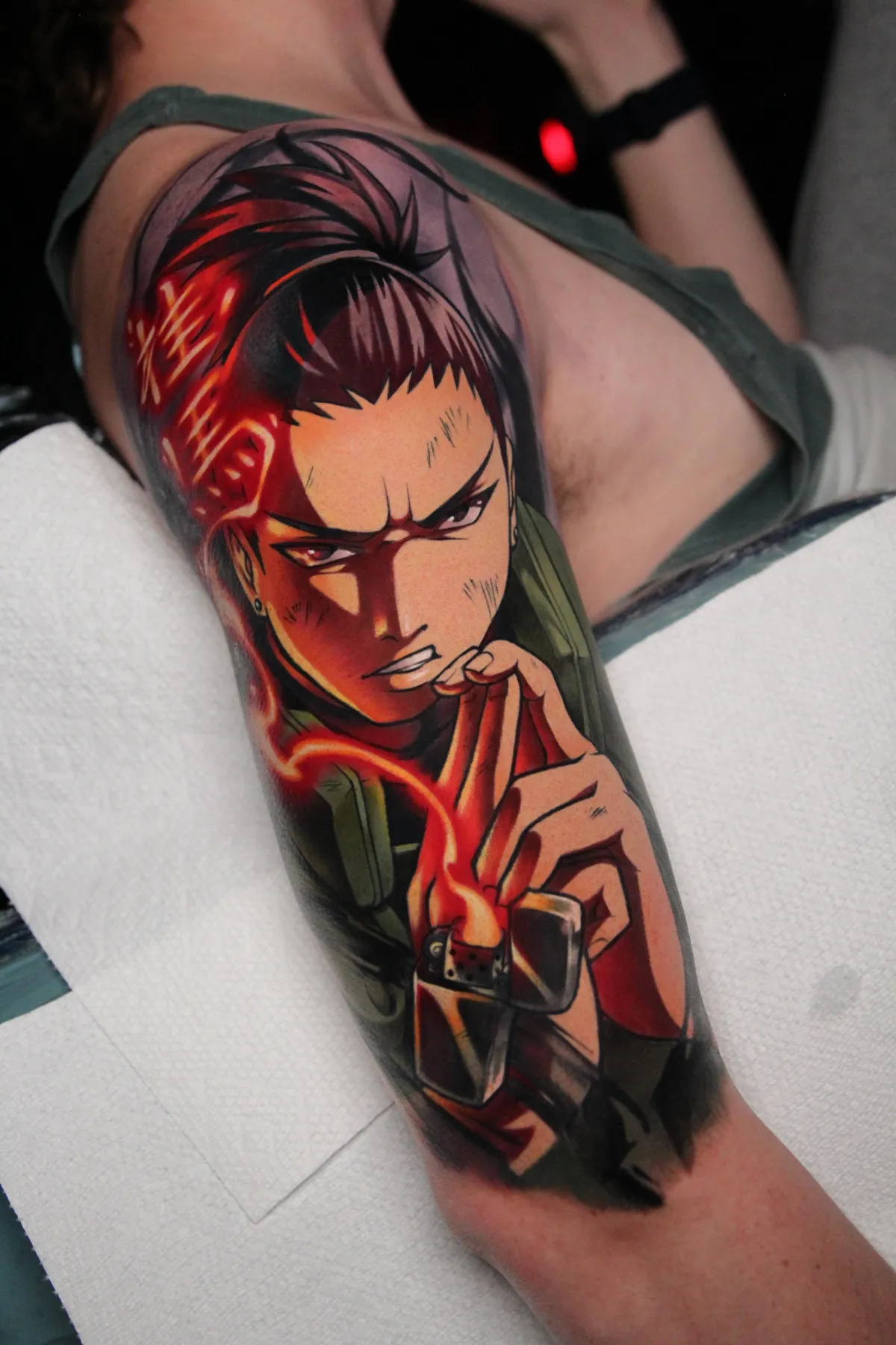 Shikamaru Tattoo from Naruto Shippuden by Orlando Anime Tattoo Artist Ren Behan at xsadfamx.