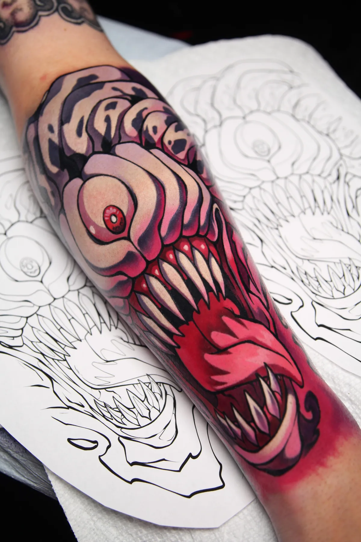 Rika tattoo from JJK by Orlando Anime Tattoo Artist Ren Behan at xsadfamx.