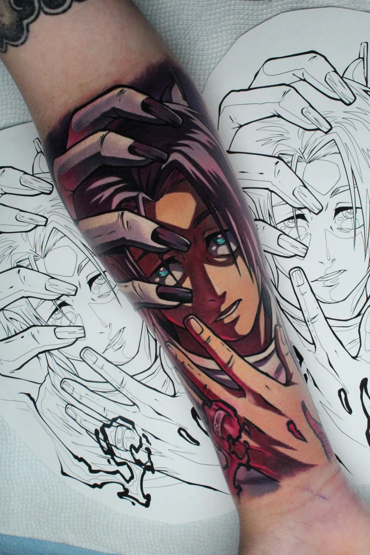 Yuta Tattoo from JJk by Orlando Anime Tattoo Artist Ren Behan at xsadfamx.
