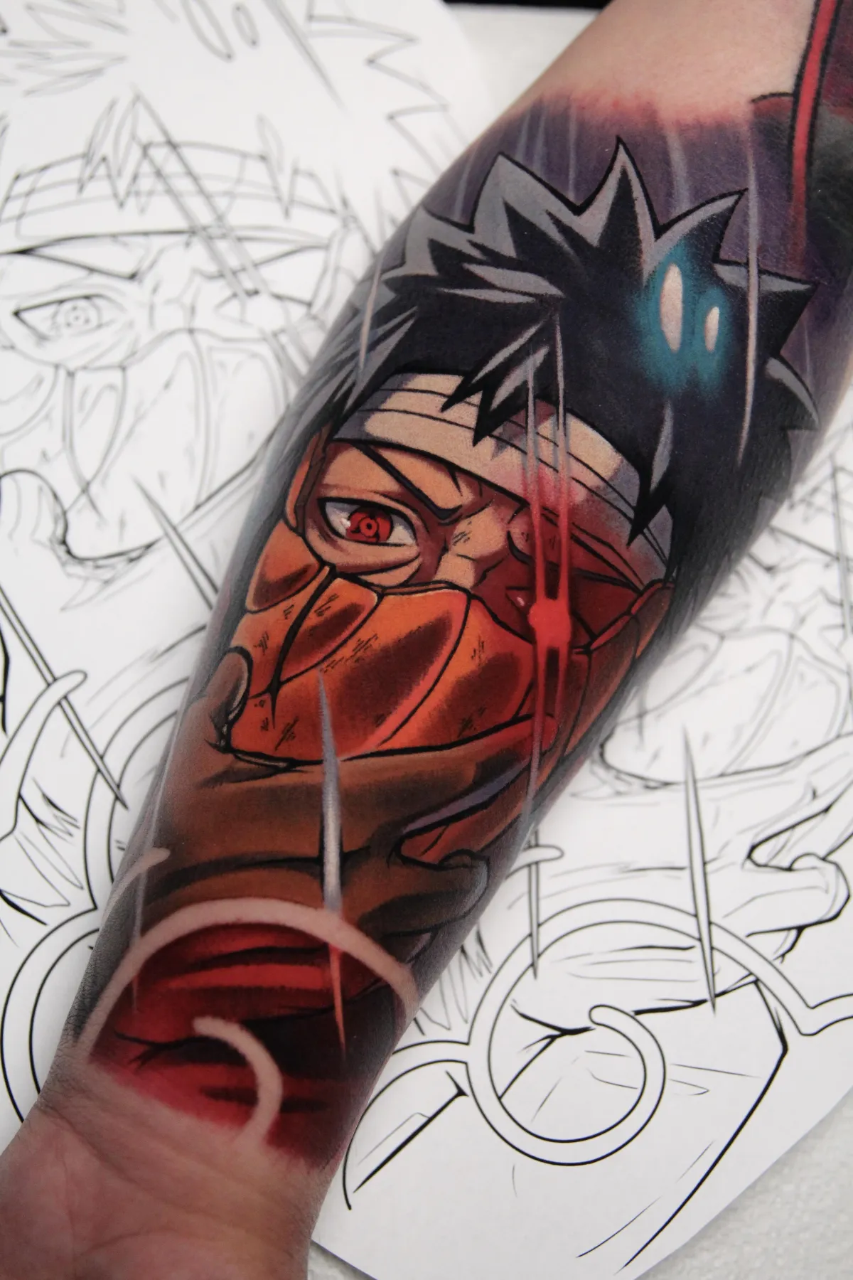obito tattoo, naruto tattoo, tobi tattoo, anime tattoo, anime tattoo photography, anime tattoo portfolio, anime tattoo artist, orlando anime tattoo artist
