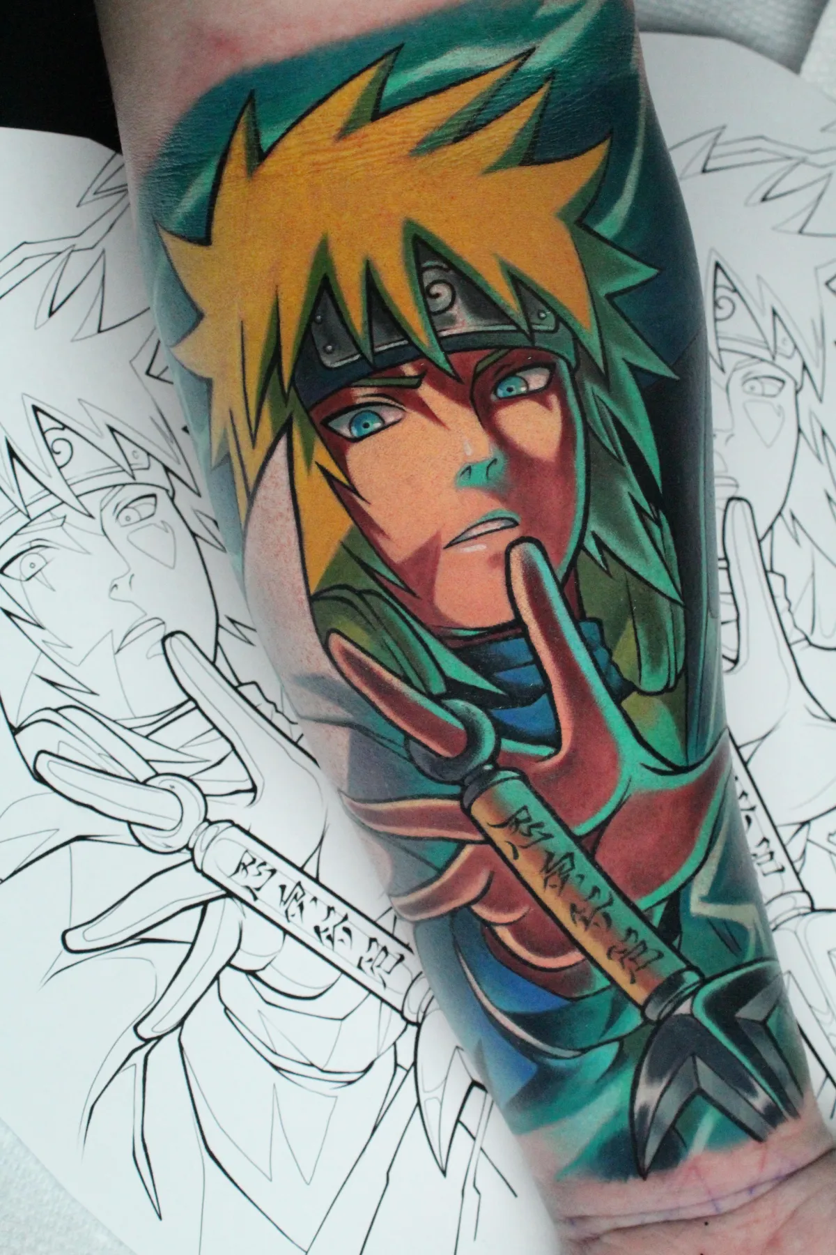 Minato Tattoo from Naruto Shippuden by Orlando Anime Tattoo Artist Ren Behan at xsadfamx