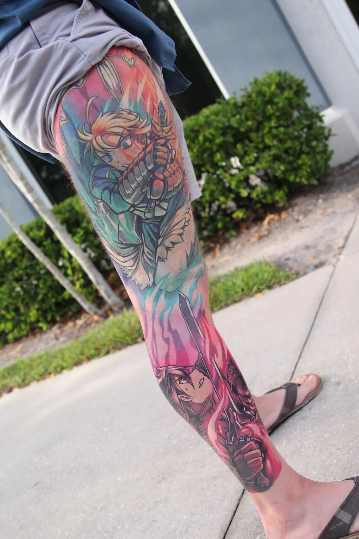 Sword Art Online Tattoo, Fate/Stay Night Tattoo, Kirito Tattoo, Saber Tattoo, Orlando Anime Tattoo Artist, Anime Tattoos, Custom Anime Tattoos