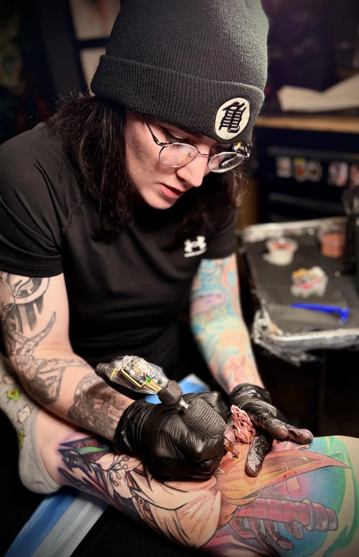 ren behan anime tattoo artist, tattooing anime tattoos, anime tattoo artist, orlando anime tattoo artist, florida anime tattoo artist