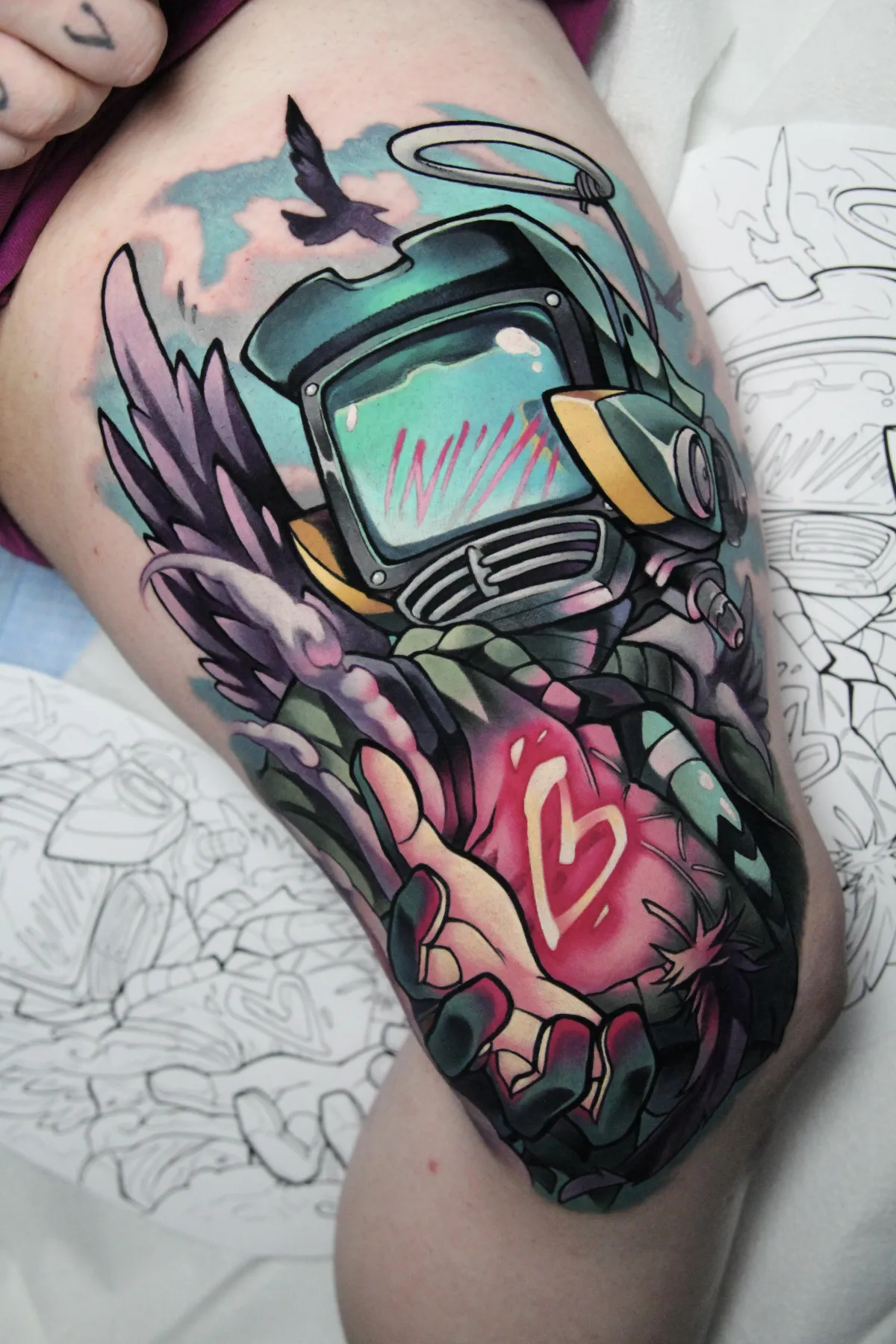 Canti tattoo from FLCL by Orlando Anime Tattoo Artist Ren Behan at xsadfamx.