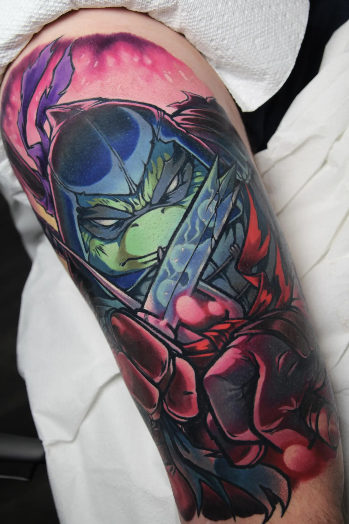 Last Ronin Tattoo from TMNT by Orlando Anime Tattoo Artist Ren Behan at xsadfamx.