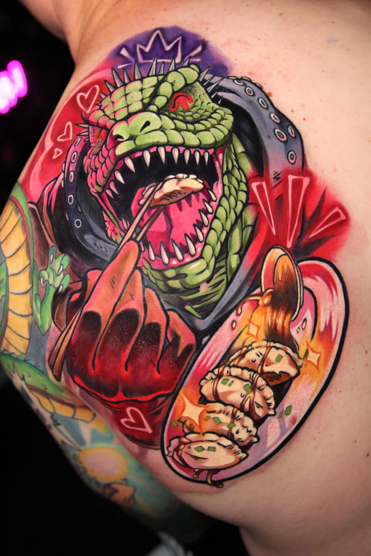 Caiman tattoo from Dorohedoro by Orlando Anime Tattoo Artist Ren Behan at xsadfamx.