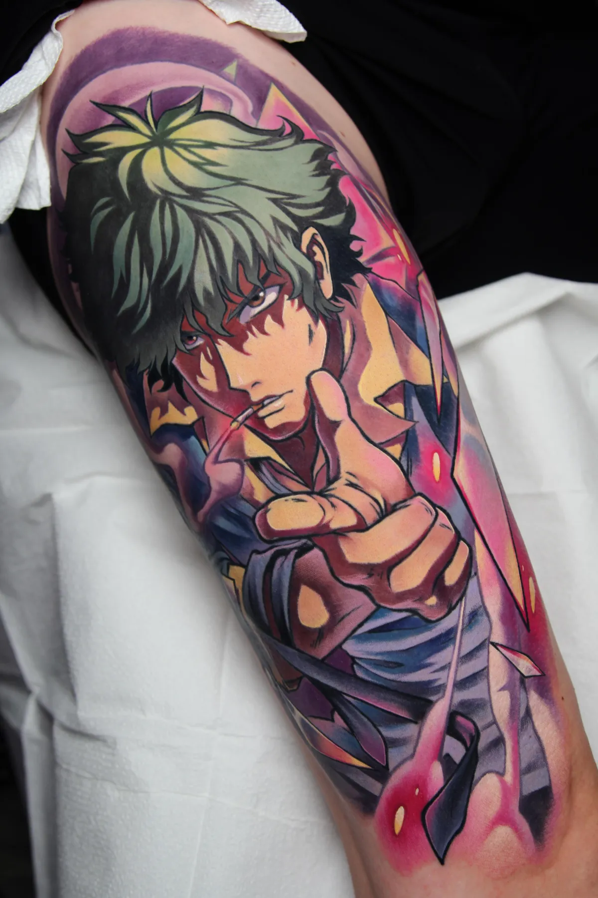Cowboy Bebop Tattoo of Spike bby Orlando Anime Tattoo Artist Ren Behan at xsadfamx.