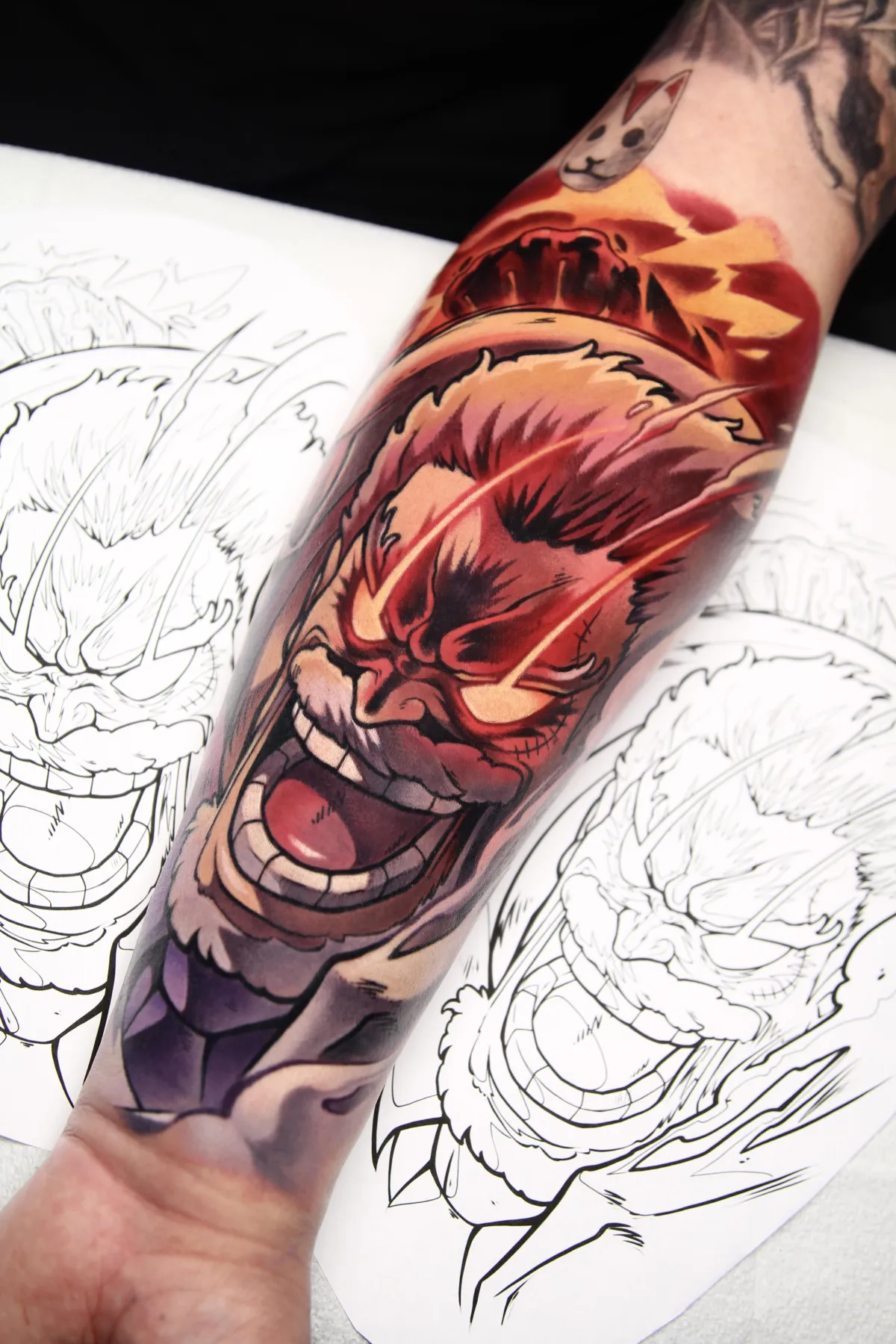 Galaxy Impact Garp Tattoo from One Piece by Orlando Anime Tattoo Artist Ren Behan at xsadfamx.