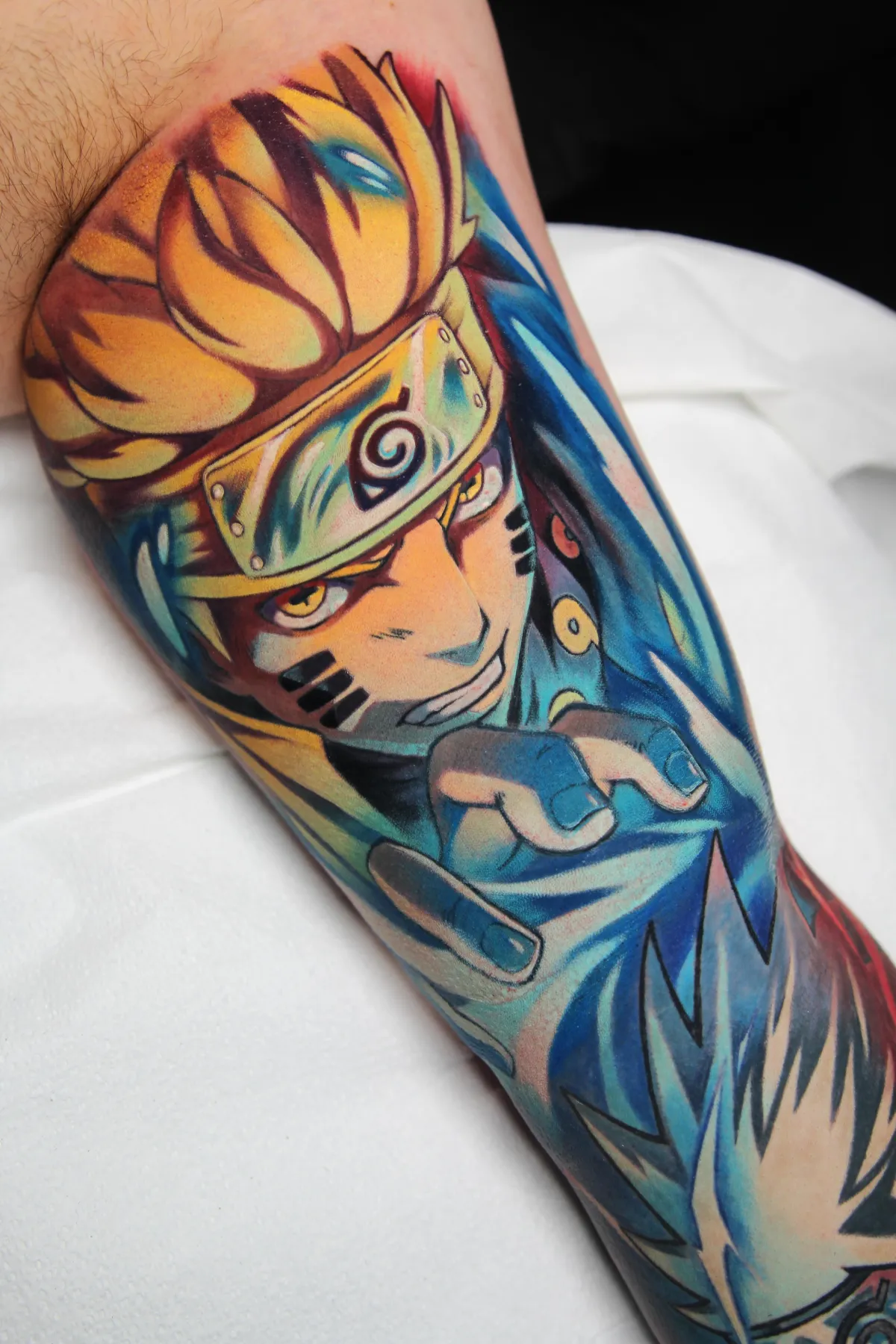 Sage Mode Naruto tattoo from Naruto Shippuden by Orlando Anime Tattoo Artist Ren Behan at sadfam.
