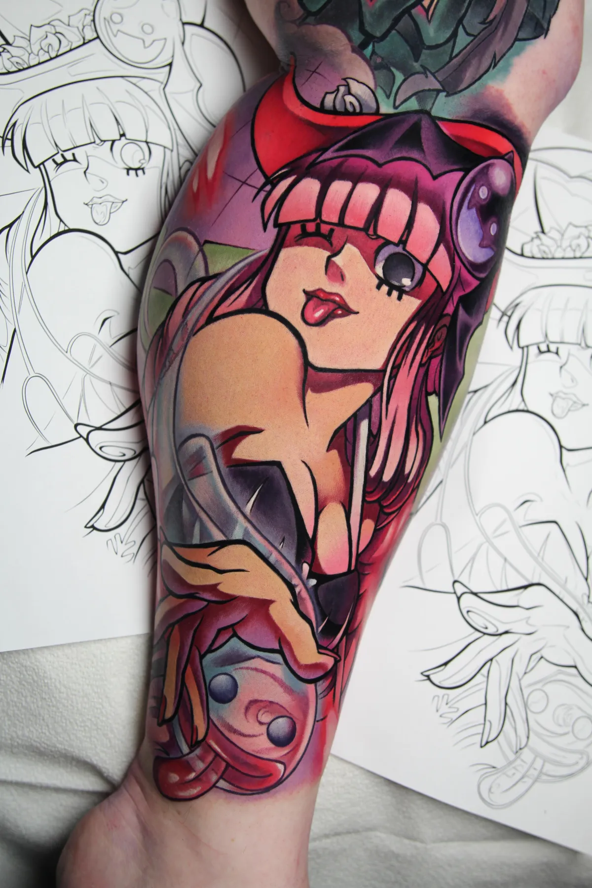 Ghost Princess Perona from One Piece by Orlando Anime Tattoo Artist Ren Behan at xsadfamx.
