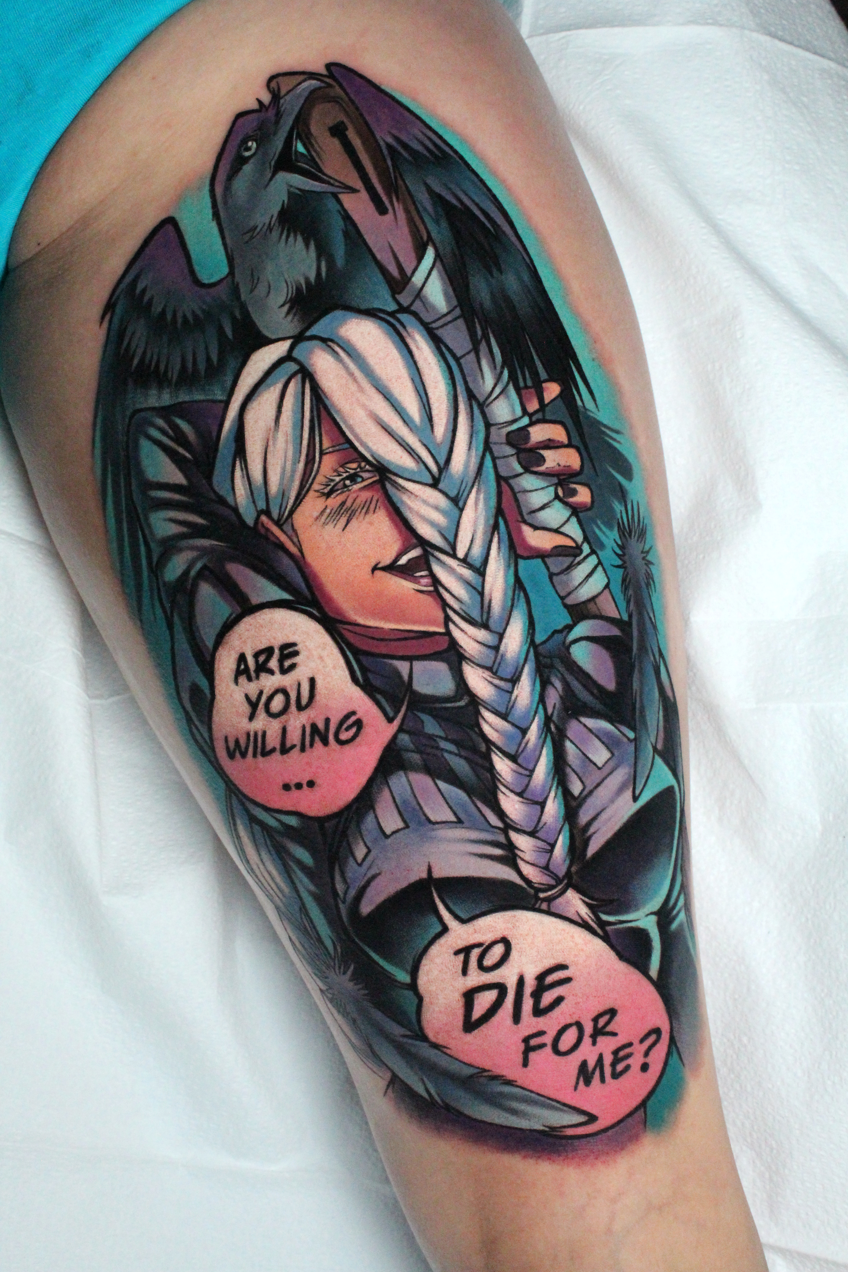 Mei Mei tattoo from JJK by Orlando Anime Tattoo Artist Ren Behan at xsadfamx.