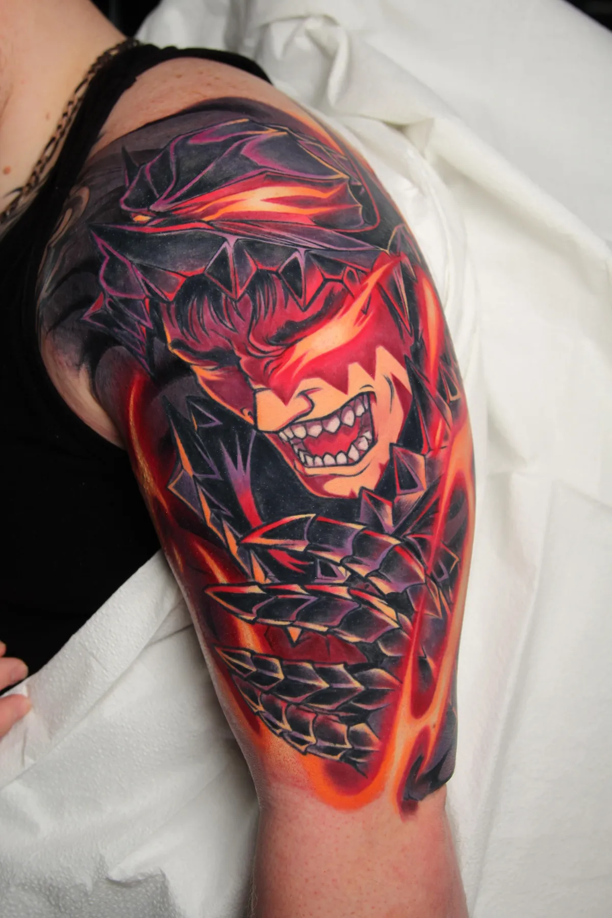 Berserk Tattoo of Guts by Orlando Anime Tattoo Artist Ren Behan at sadfam.