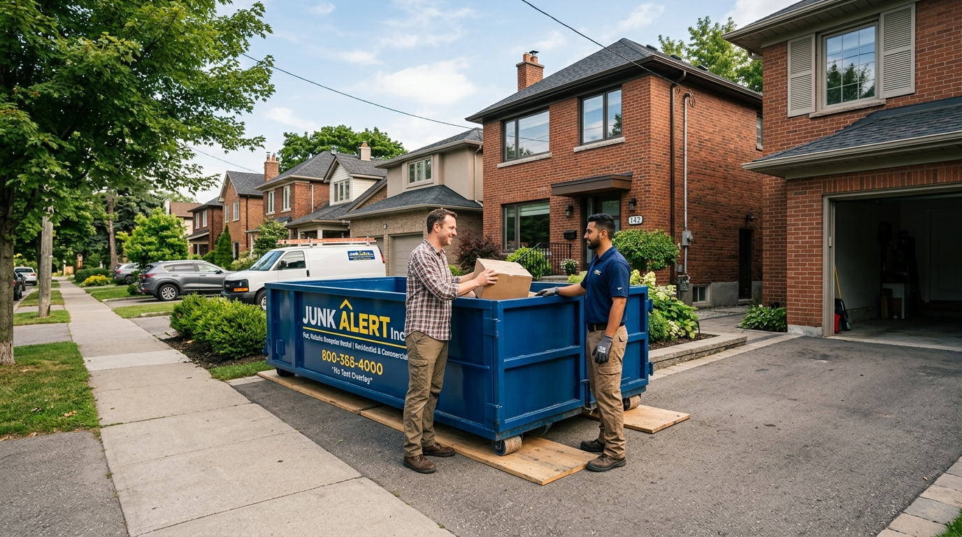 Toronto Driveway Friendly Dumpster Rental Services | Junk Alert inc