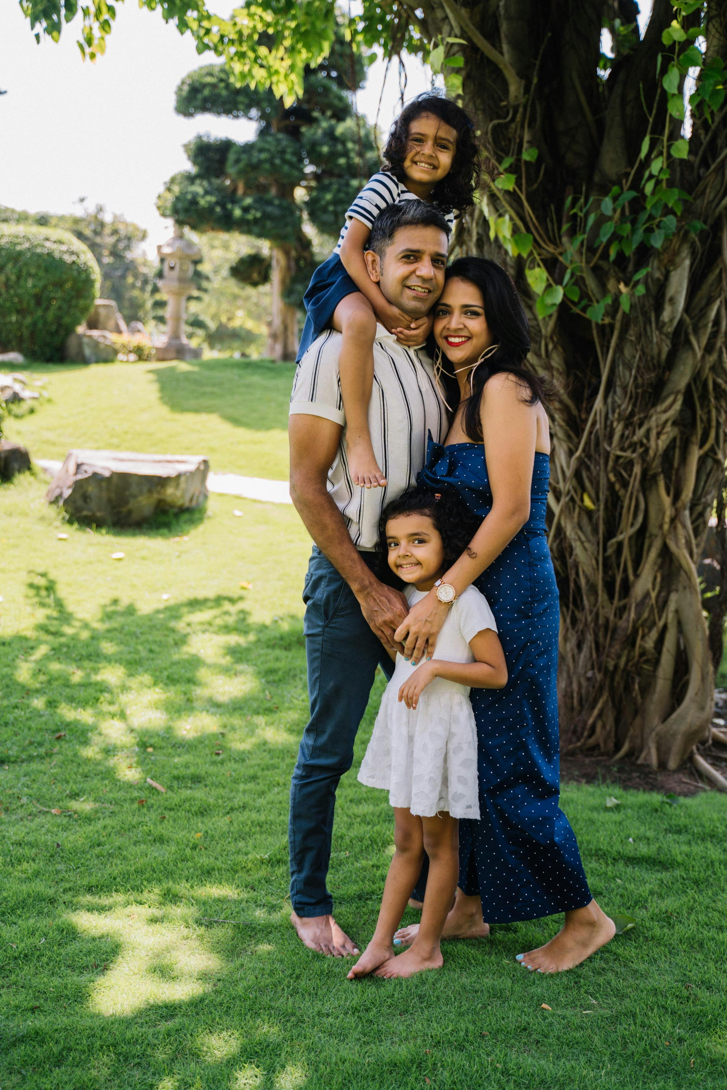 Rabindra Kumar Mohanty consulting an Indian family on financial security