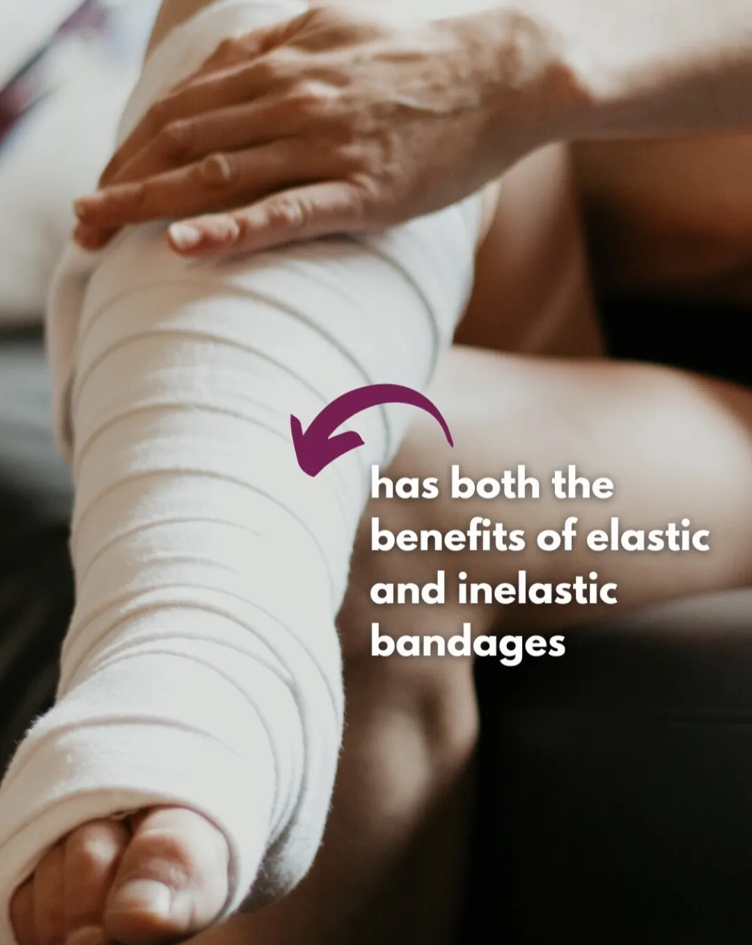 Image Of The Benefits Of Fast N' Go's Elastic & Inelastic bandages