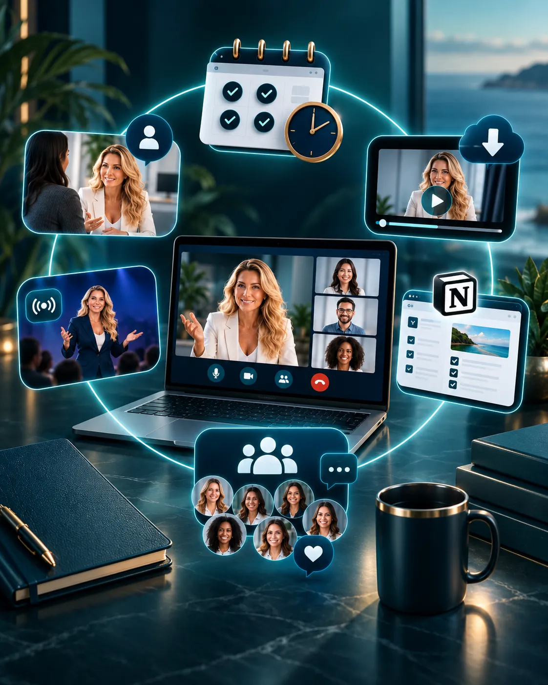 Professional experiencing clear workflow with AI technology