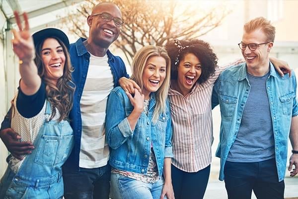 Group in healthy conversation