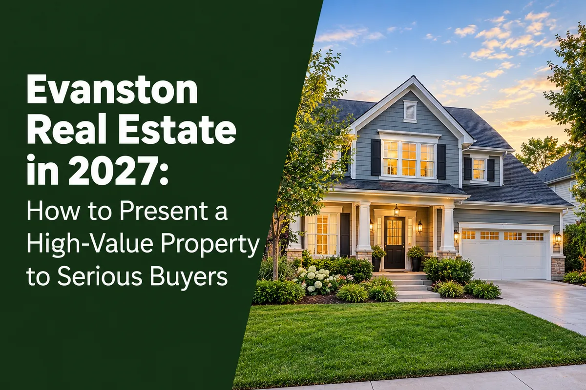 High-value Evanston home prepared for sale with attractive architecture and well-maintained landscaping