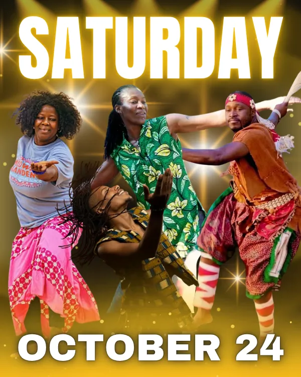 Dancers performing during the Saturday showcase