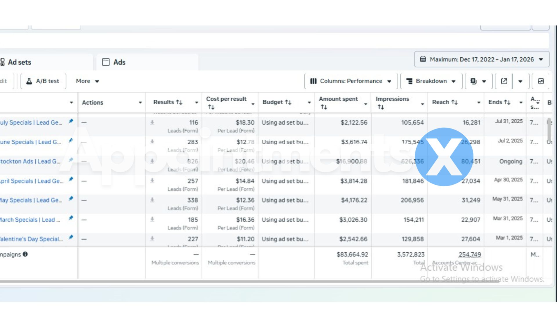 Revenue growth screenshot example