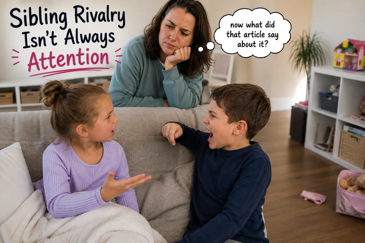 Sibling Rivalry Isn't Always About Attention