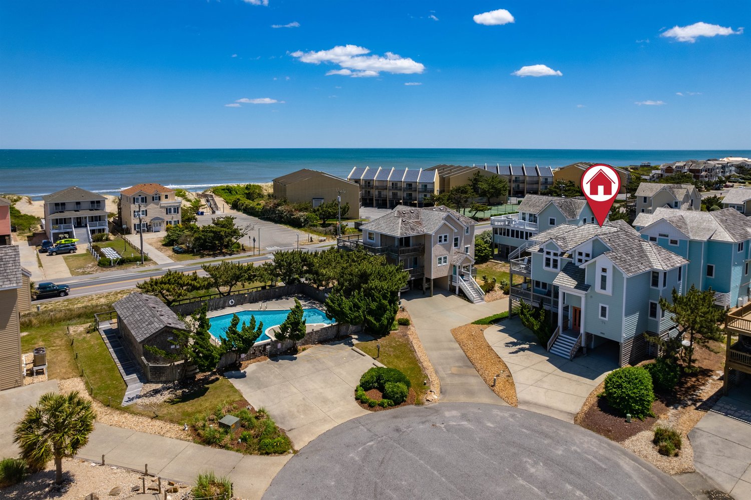 The Whale Cottage from above
