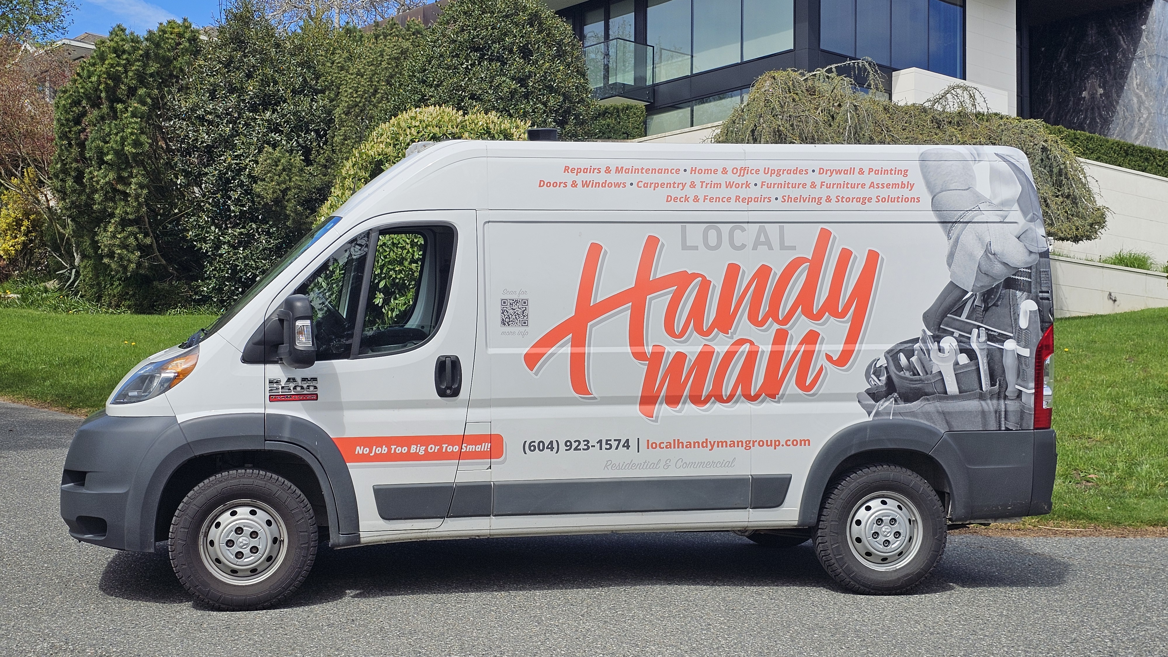 Local Handyman Mid-South service van parked in a Memphis neighborhood, representing trusted handyman services and real-world home repair conditions that influence pricing across the Mid-South.