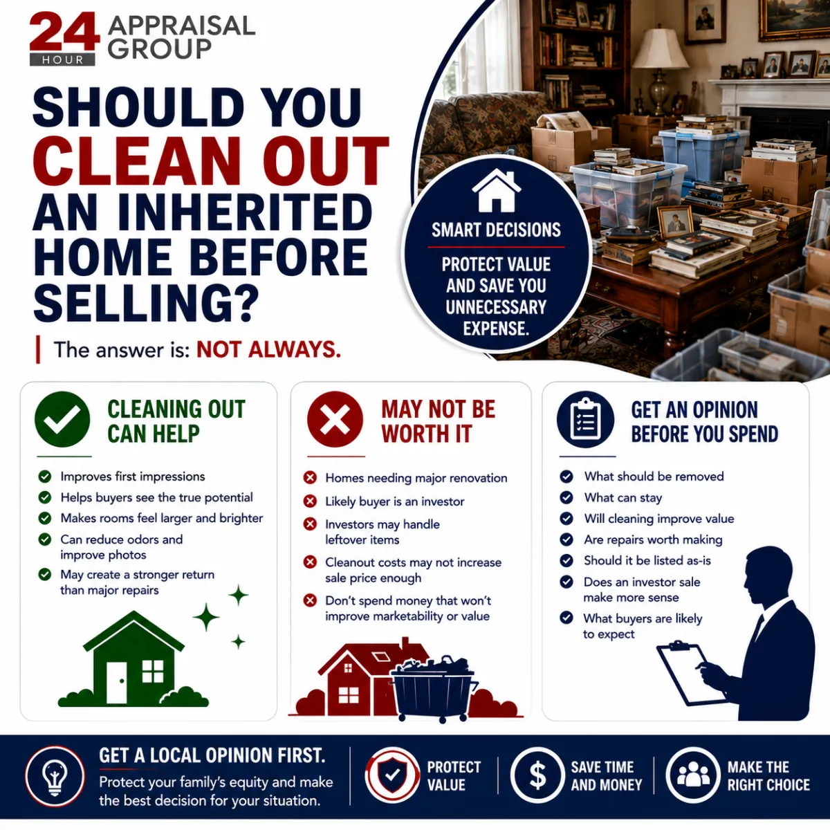 Inherited home cleanout before selling in St. Charles County
