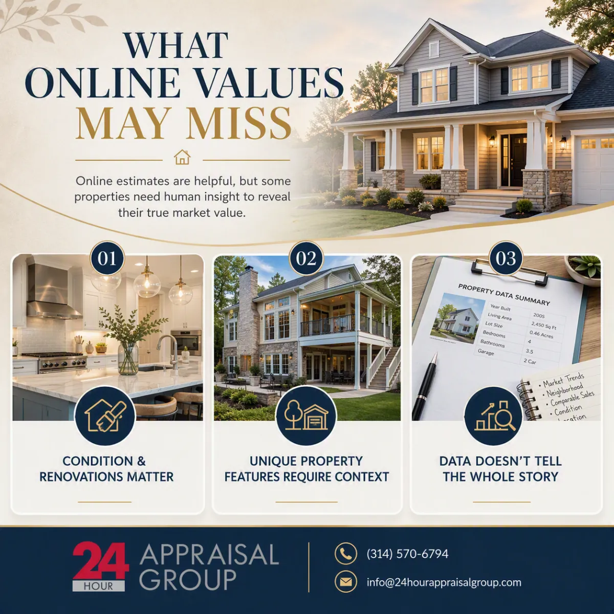 Online home valuation models compared with professional residential appraisal