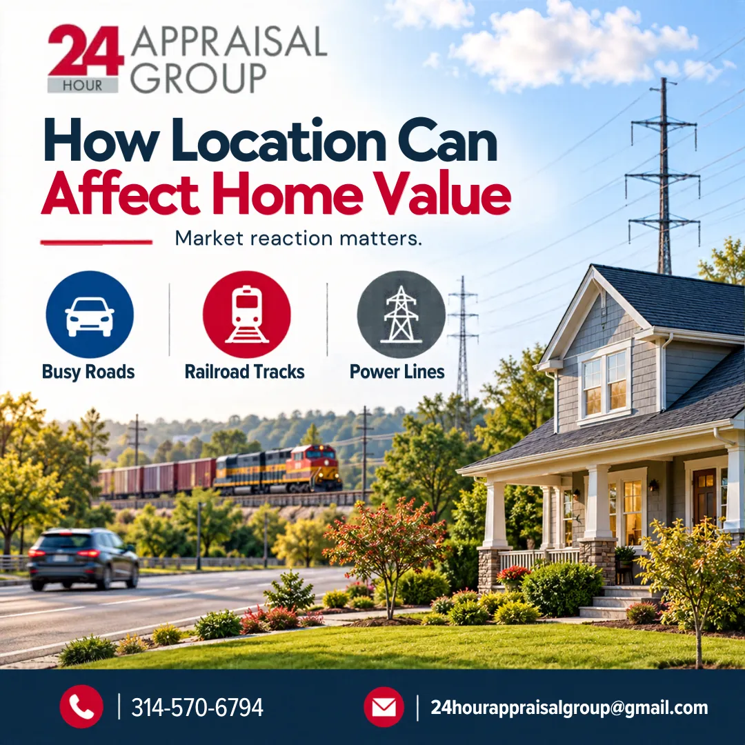 Does Living Near a Busy Road, Railroad, or Power Lines Affect Home Value in St. Charles County?