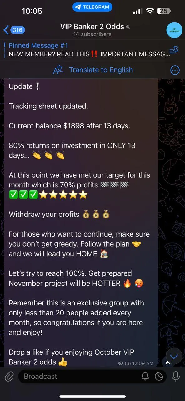 30 days banker 2 Odds challenge