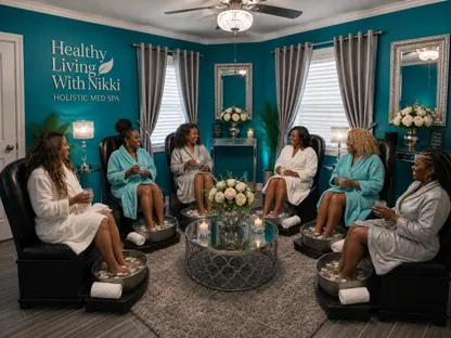 Women enjoying a private pelvic steam gathering