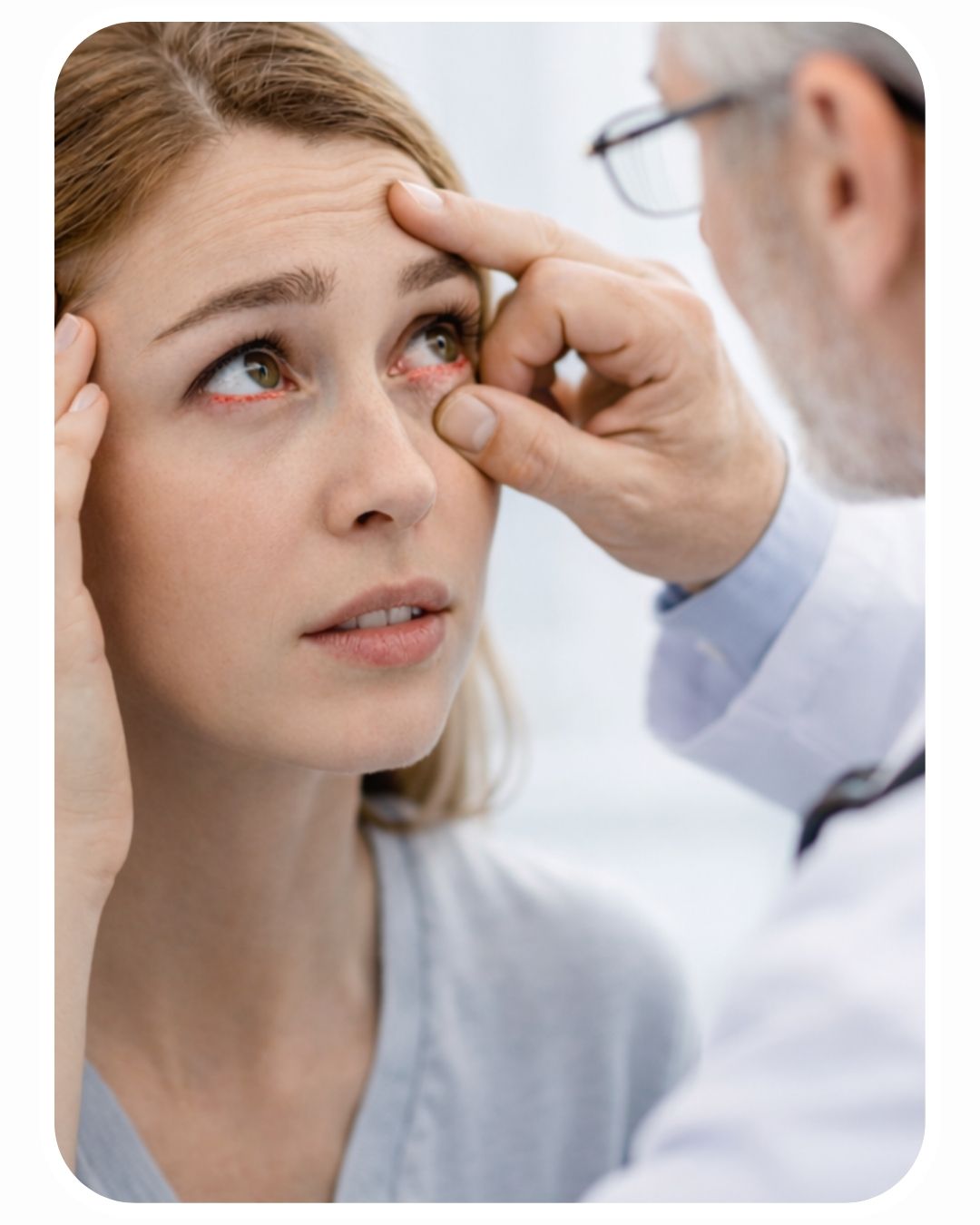 Optometrist providing emergency eye care assessment in Mackay