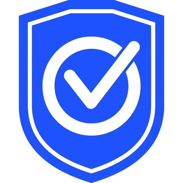 Shield icon with checkmark—representing brand trust, credibility, and authority through strong SEO and first-page Google rankings