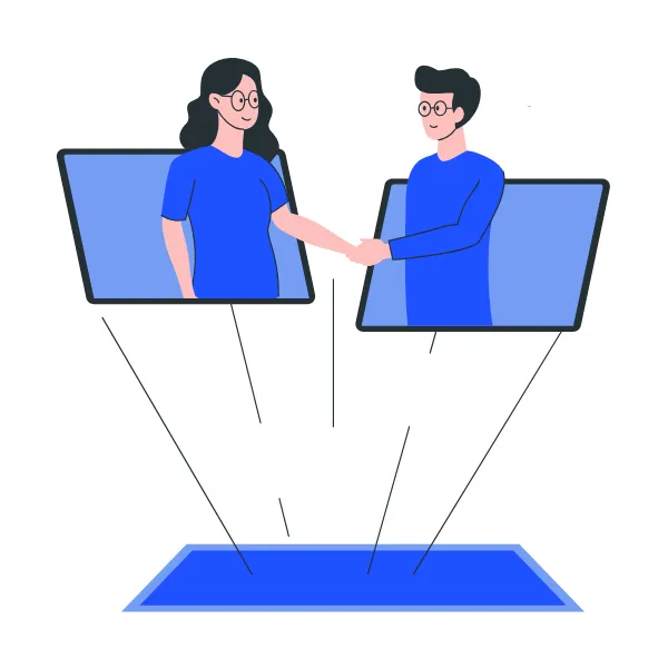 Re-engaging lost leads through automated campaigns, virtual reconnection and client follow-up strategy illustration.
