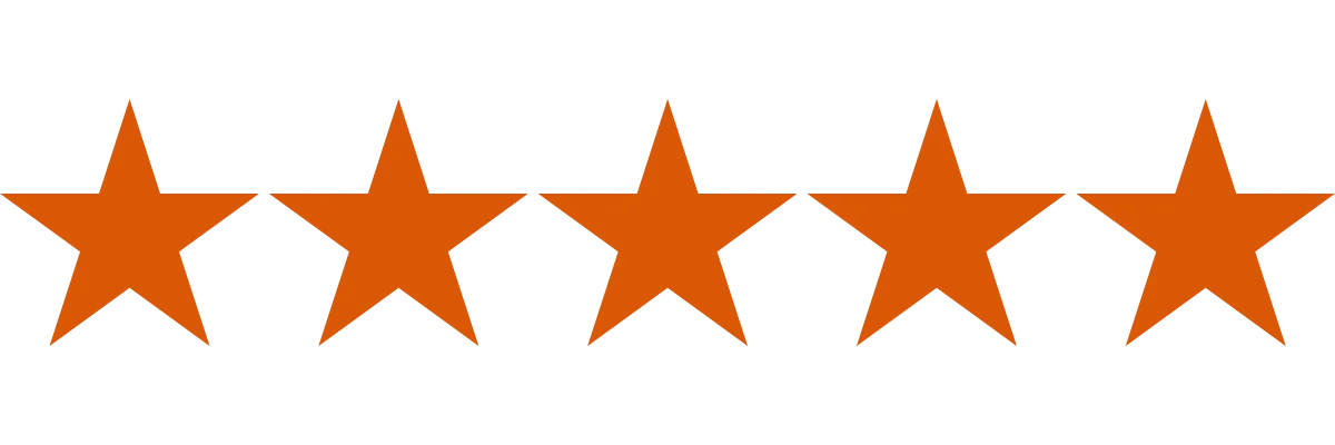 Five-star rating icon representing customer satisfaction and quality of service at WebFast24