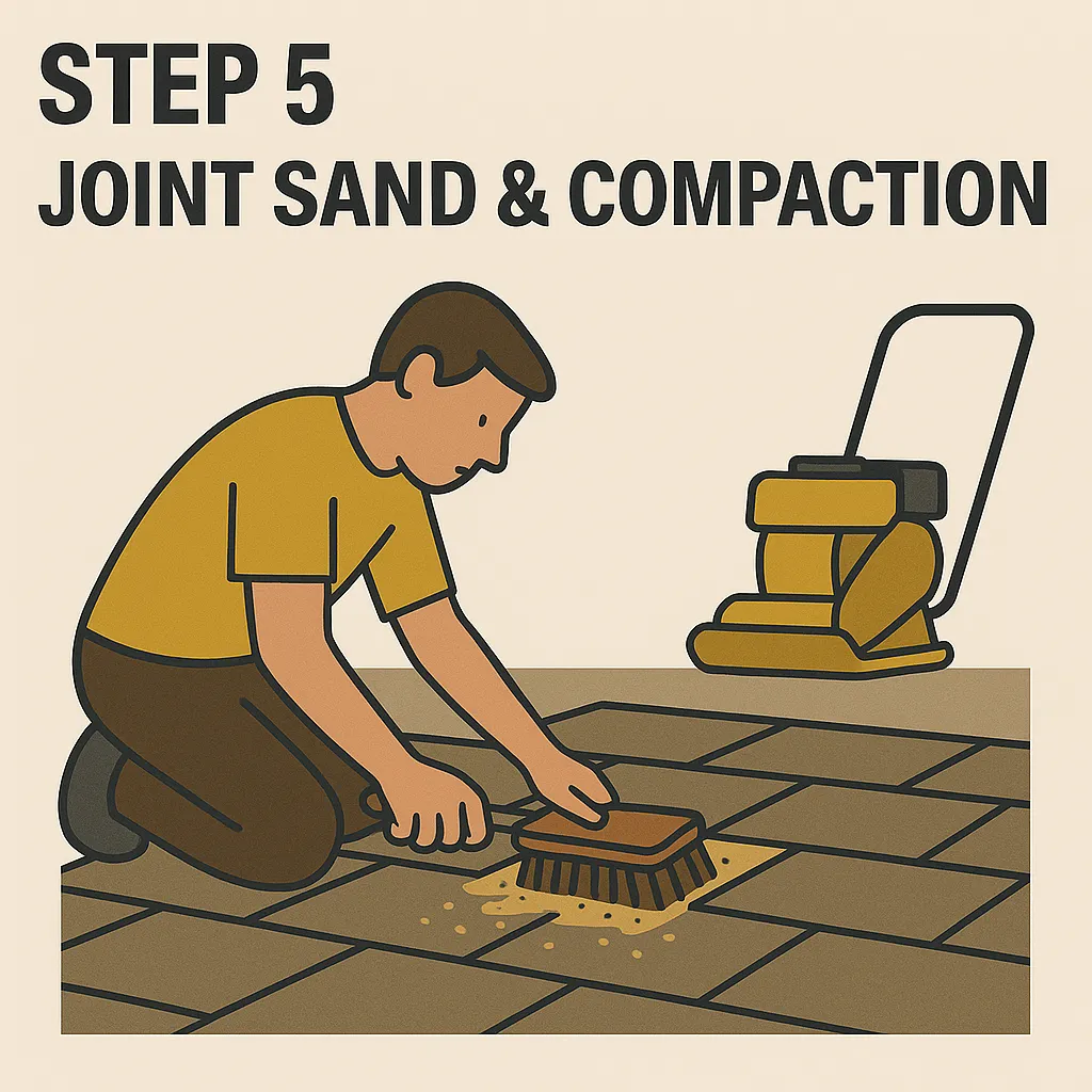 joint sand and compaction