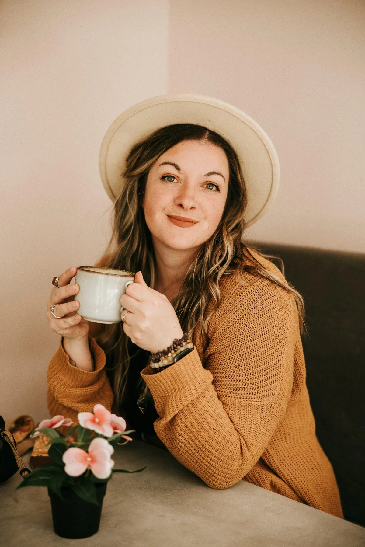 Julie Clarke Photography in a coffee shop in Mildenhall