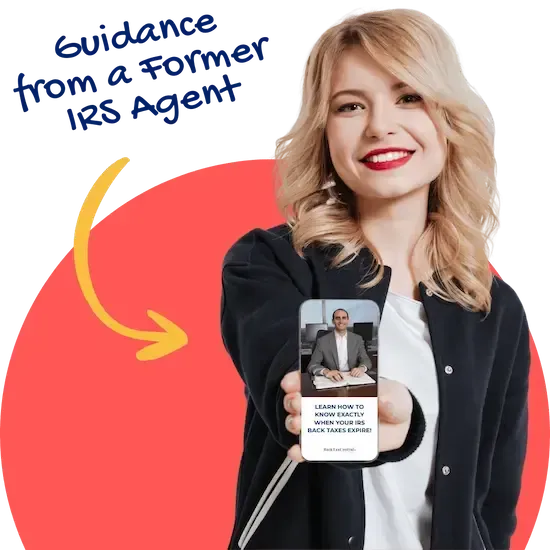 A happy lady getting guidance to learn when your IRS tax debt  expires