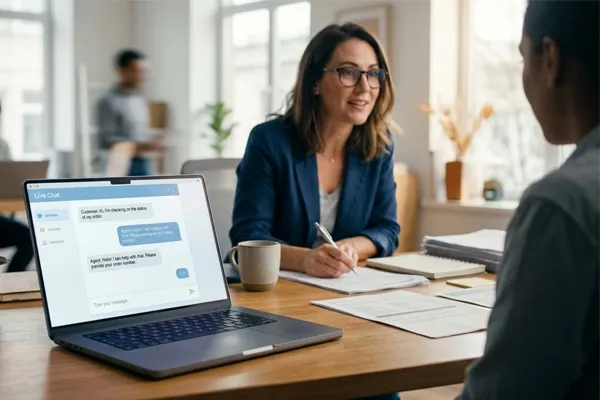 AI web chat widget capturing leads 24/7 for small business in Surprise Arizona