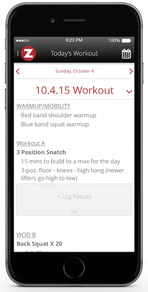 Open gym training app at Carter Fitness