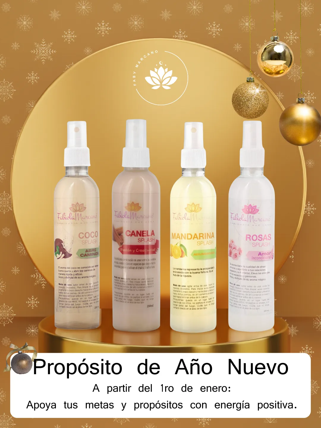 Vista cenital de los contenidos del Kit de Abundancia 2026: cristales, tarjetas de afirmaciones, un diario y una guía, dispuestos sobre una mesa blanca con acentos turquesa y fucsia.