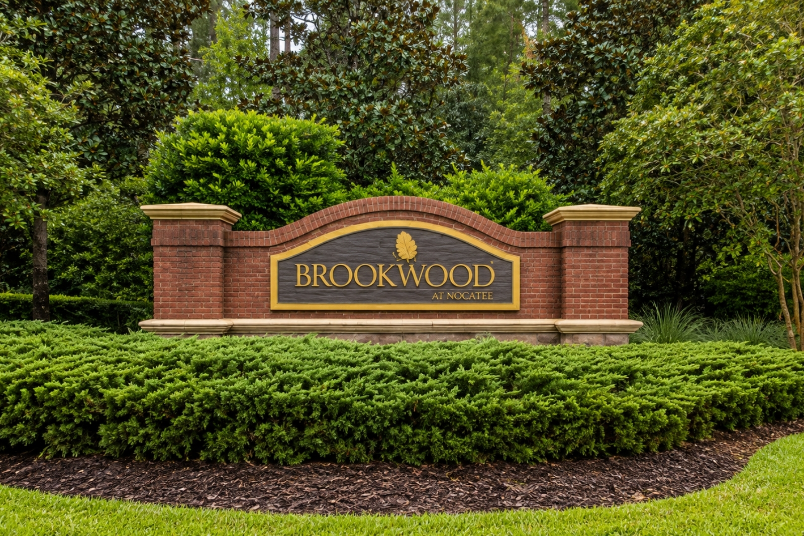 Entrance to Brookwood in the Duval County portion of Nocatee, Florida