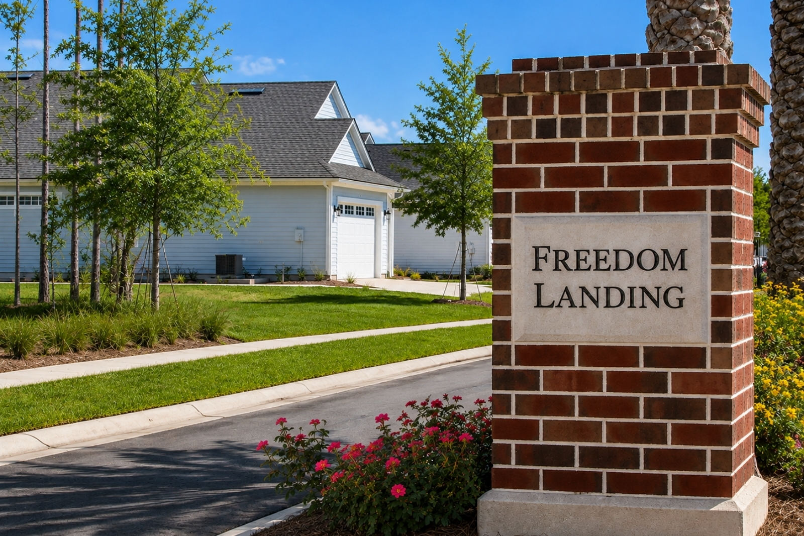 Entrance to Freedom Landing in the Crosswater area of Nocatee, Florida