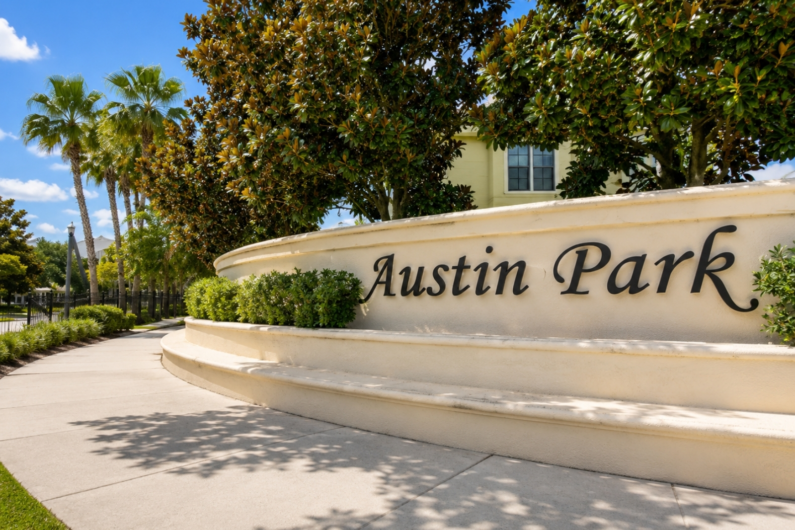 Entrance to Austin Park in the Valley Ridge area of Nocatee, Florida